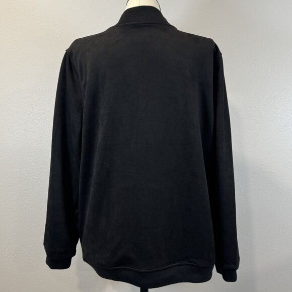 Joy Mangano CleanBoss Womens  Size 1X Black Reversible Bomber Jacket Gold NEW - Picture 3 of 16